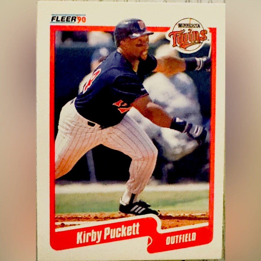 1990 Fleer Kirby Puckett Minnesota Twins 383 Birth Year Error Card